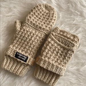 Harley Davidson Chunky Mittons/Fingerless Gloves